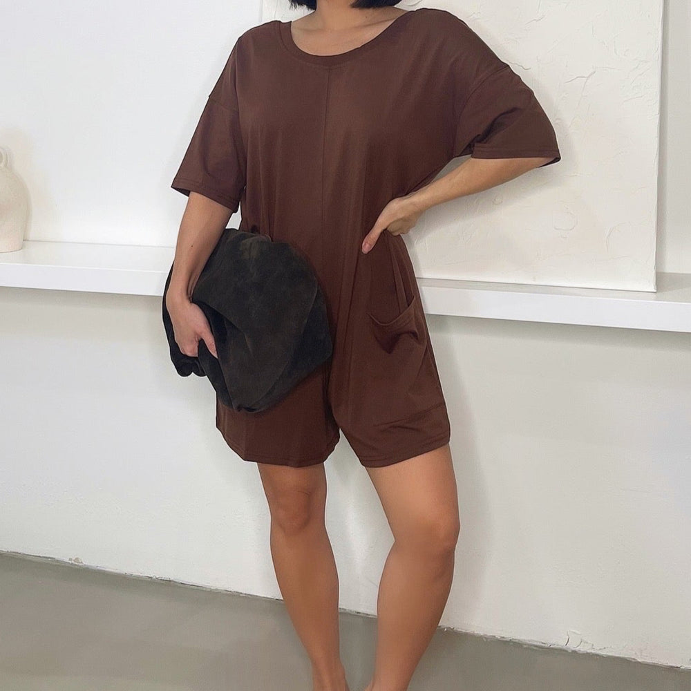 Tia Romper - Brown