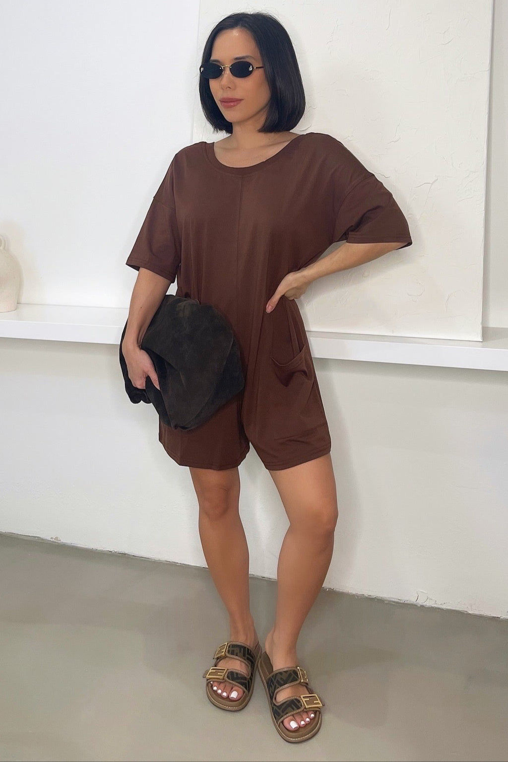 Tia Romper - Brown