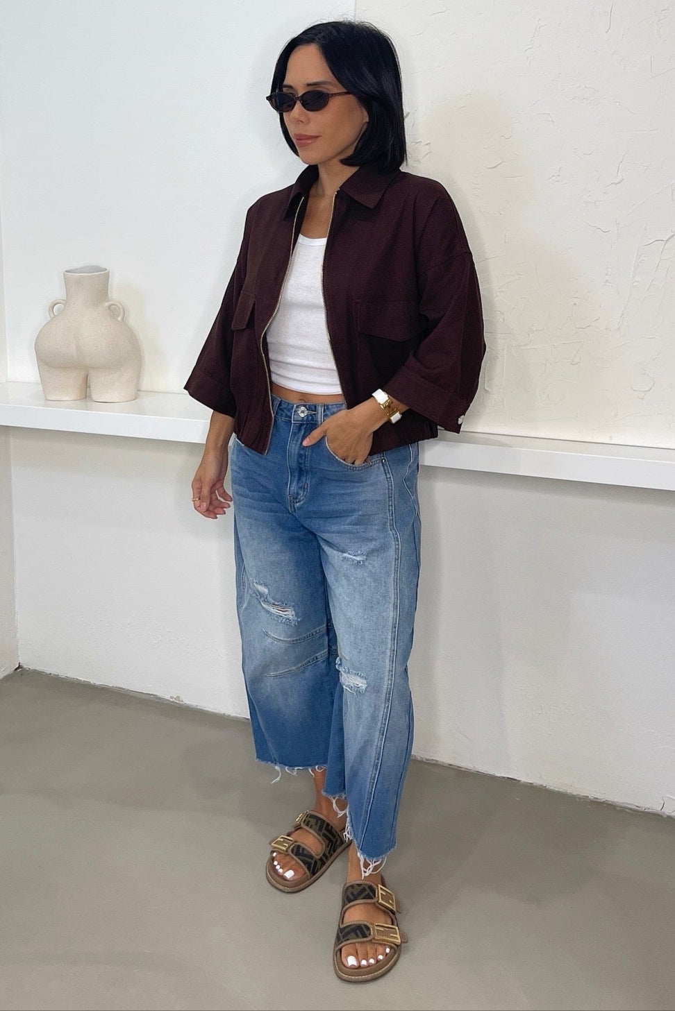 Tessa Over Shirt - Brown