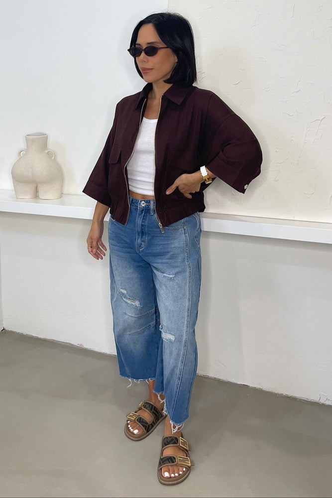 
                      
                        Tessa Over Shirt - Brown
                      
                    