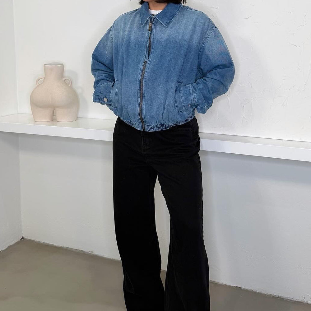 
                      
                        Gwen Bomber Jacket - Denim
                      
                    