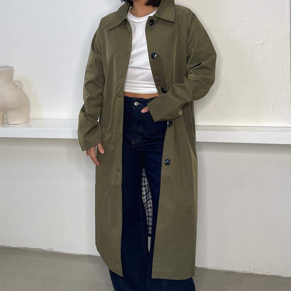 Mindy Trench Coat - Olive