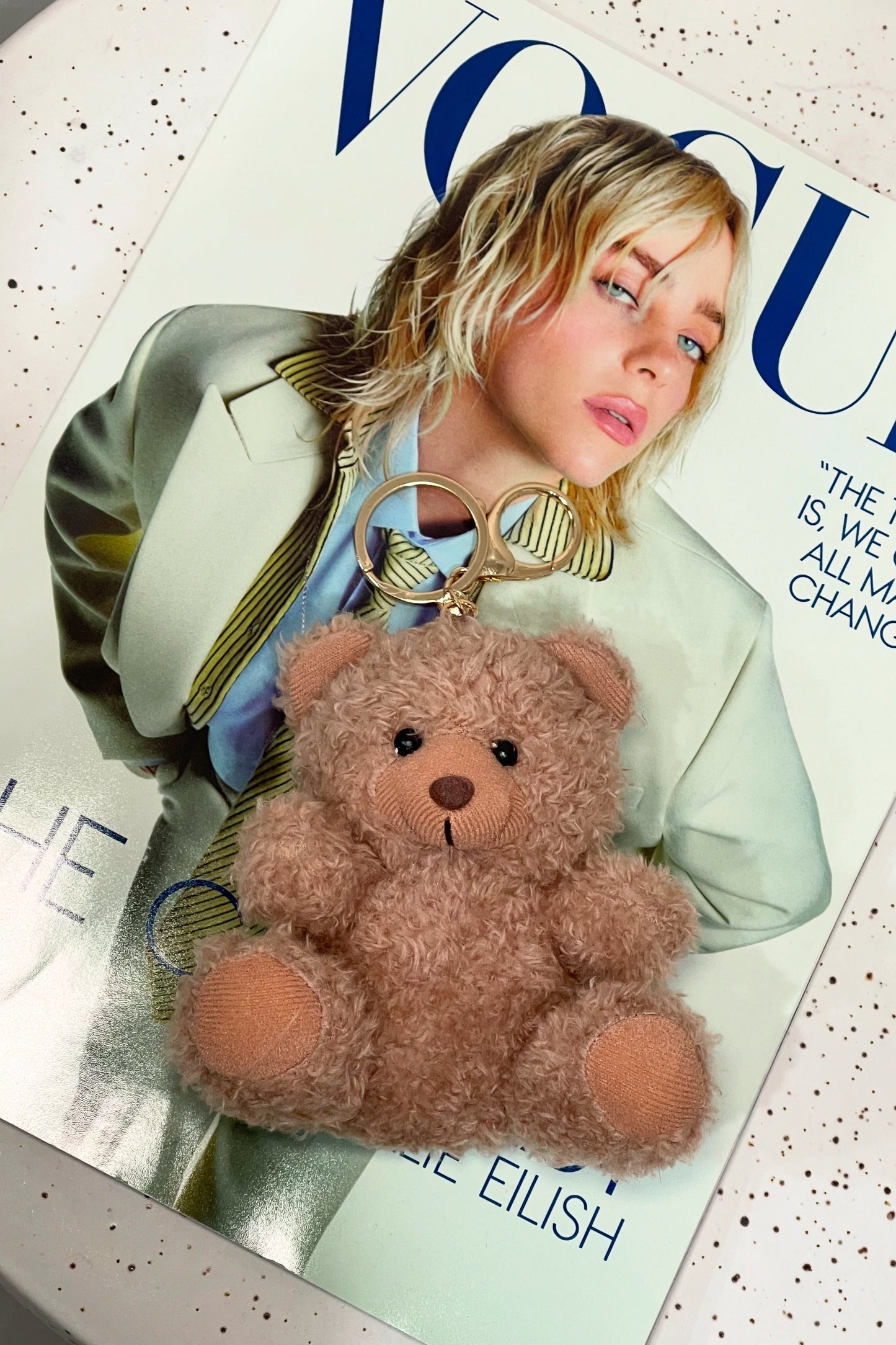 Teddy Bag Charm - Beige