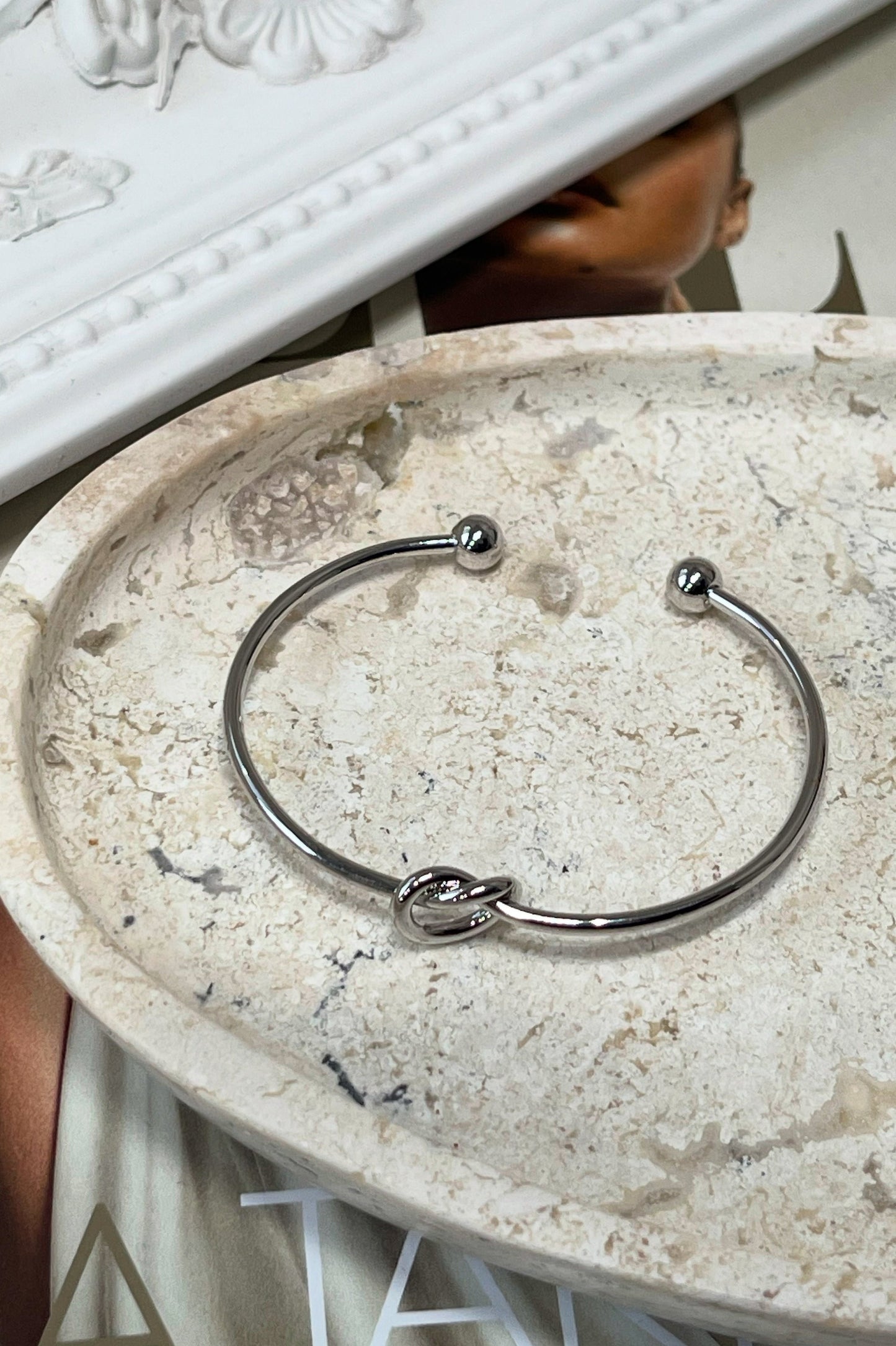 Love Knot Cuff Bracelet - Silver