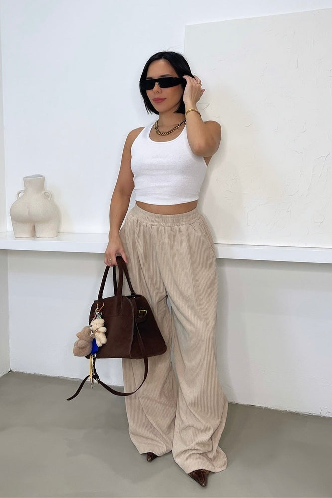 
                      
                        Jade Wide Leg Pants - Taupe
                      
                    