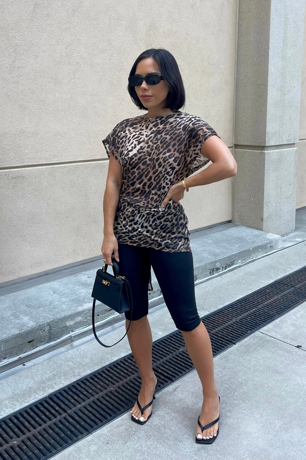 Rhea Leopard Print Blouse - Leopard Print - Trice Boutique