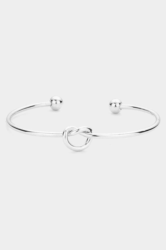 Love Knot Cuff Bracelet - Silver