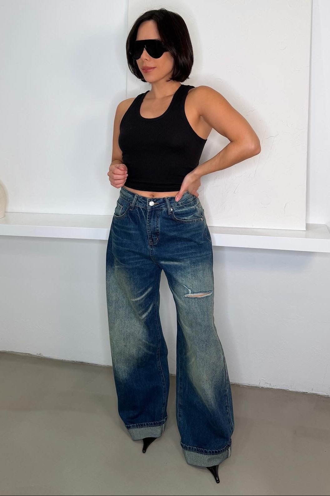 Harper Loose Jeans - Denim