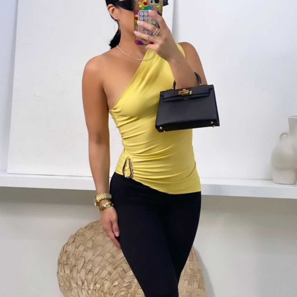 
                      
                        Talia Asymmetrical Top - Yellow - Trice Boutique
                      
                    