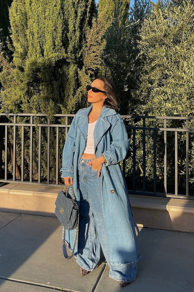 
                      
                        Denim Trench Coat - Denim
                      
                    