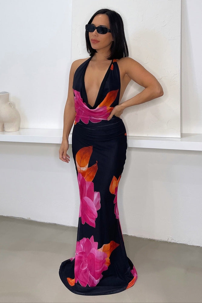 
                      
                        Angelina Maxi Dress - Black/Multi
                      
                    