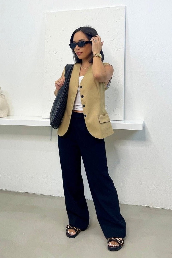 
                      
                        Bianca Blazer Vest - Khaki
                      
                    