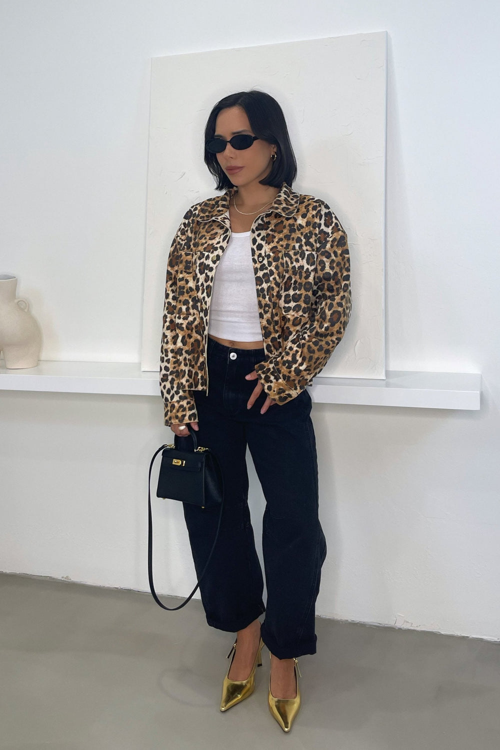 Lana Faux Suede Jacket— Leopard Print - Trice Boutique