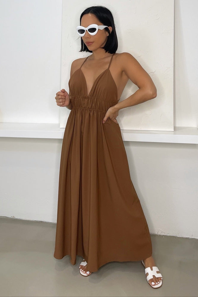 
                      
                        Grace Dress - Brown
                      
                    