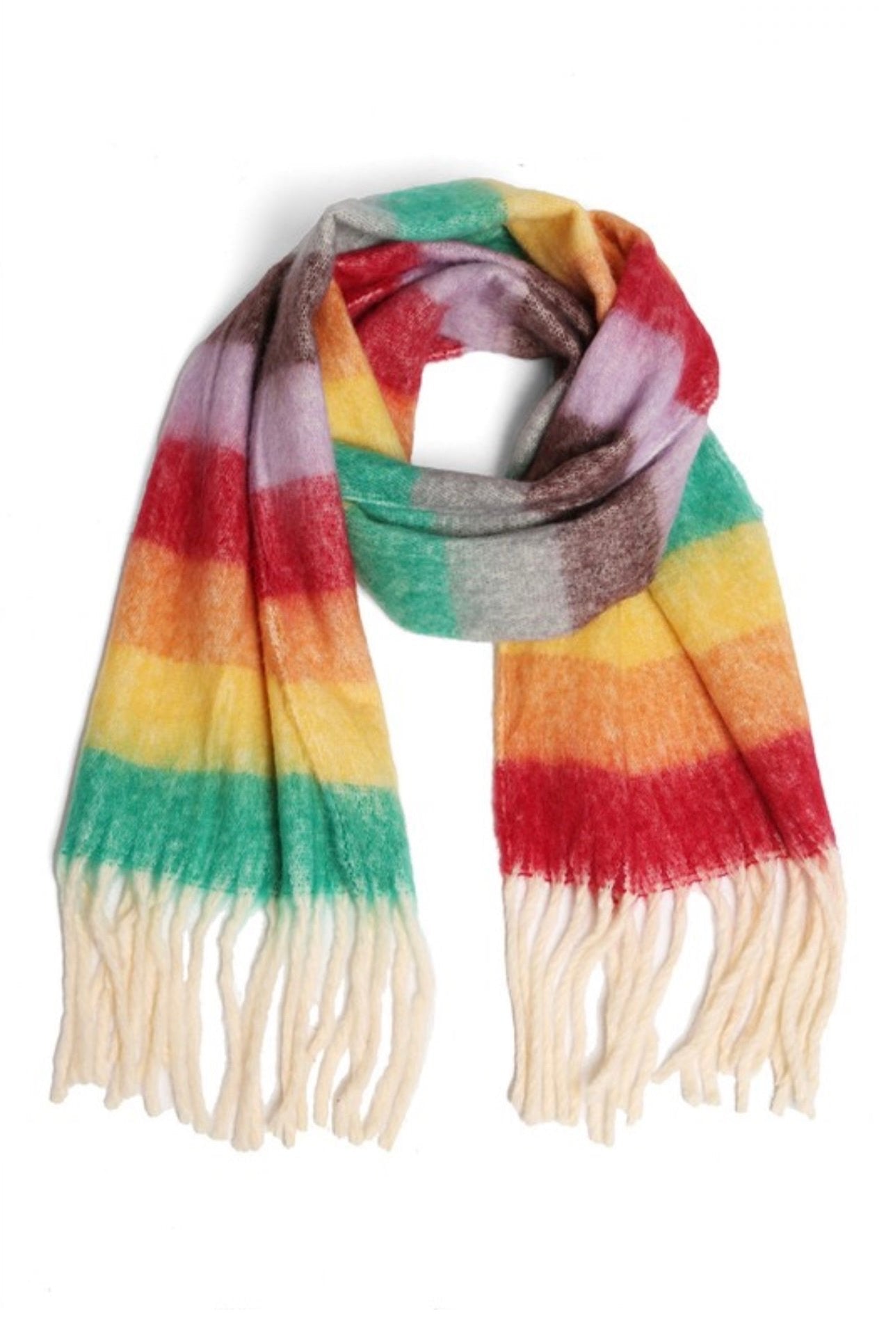 Scarf with Fringe - Multi