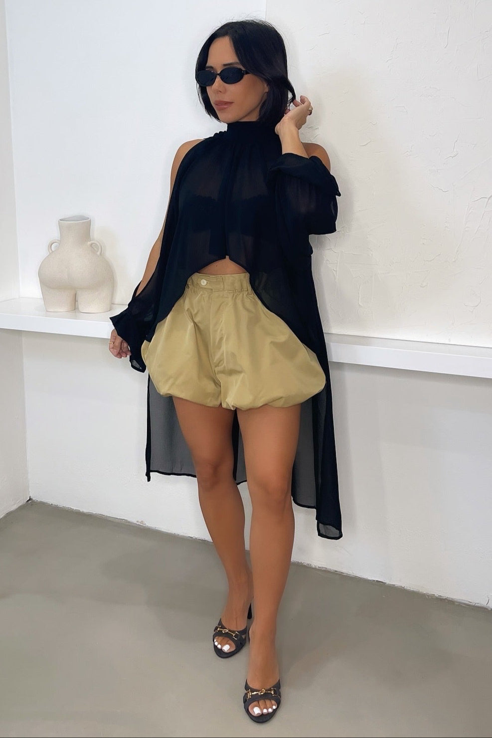 Raven Bubble Shorts - Khaki