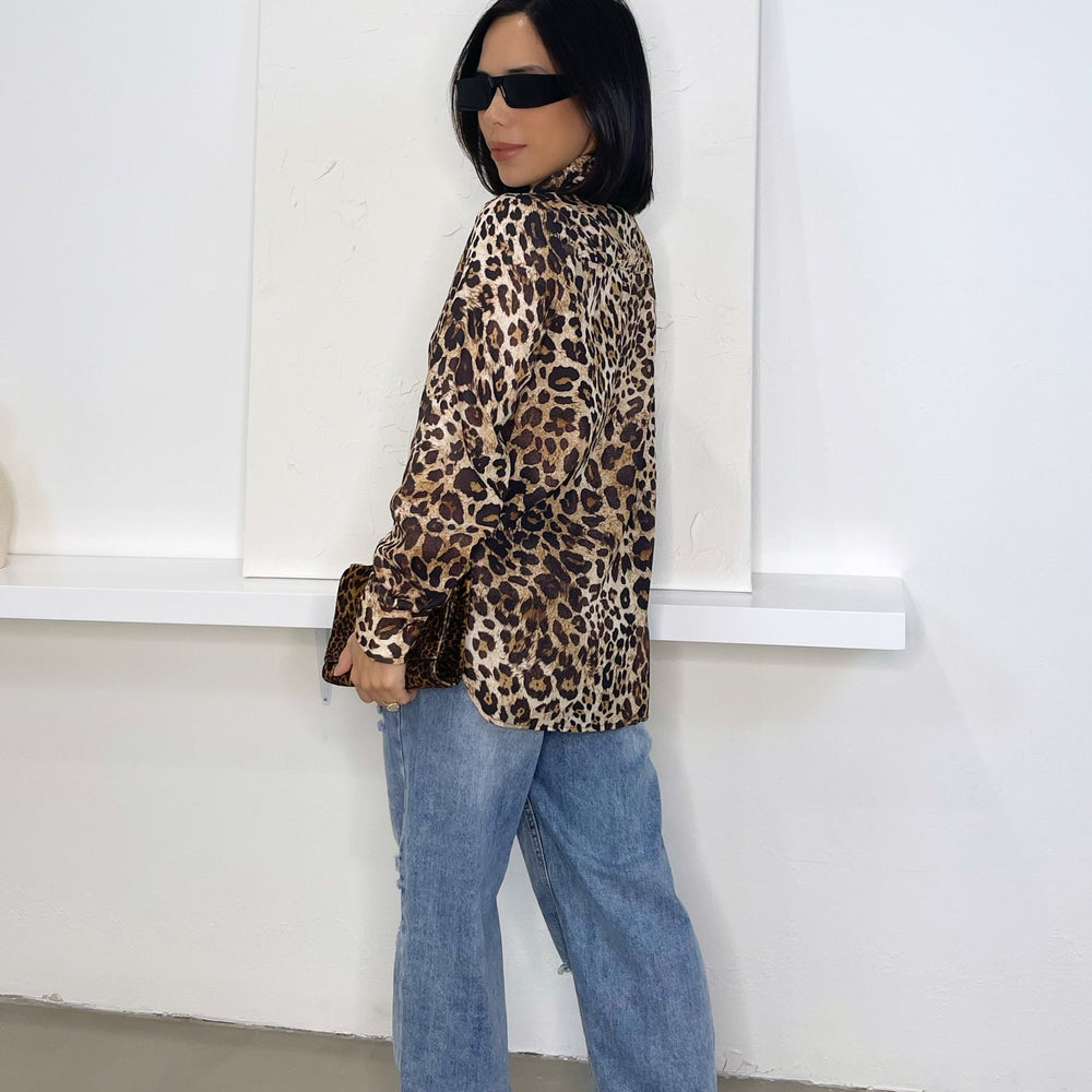 Gia Leopard Print Blouse - Leopard