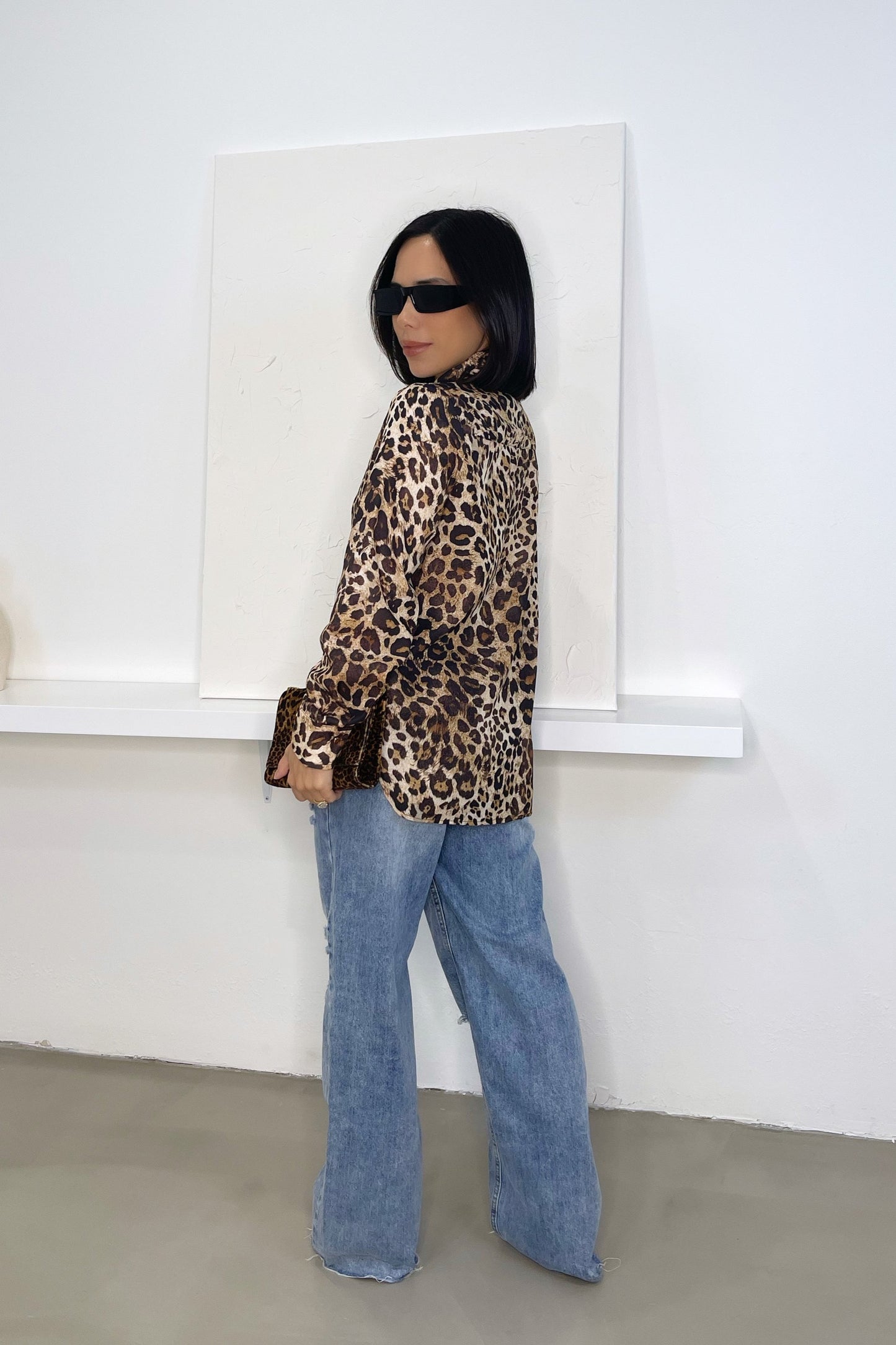 Gia Leopard Print Blouse - Leopard