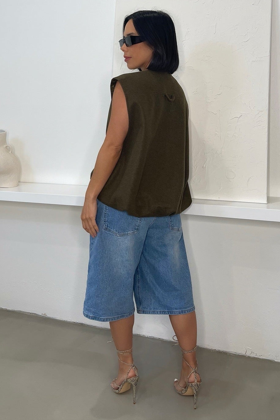 Sloane Vest - Olive Green