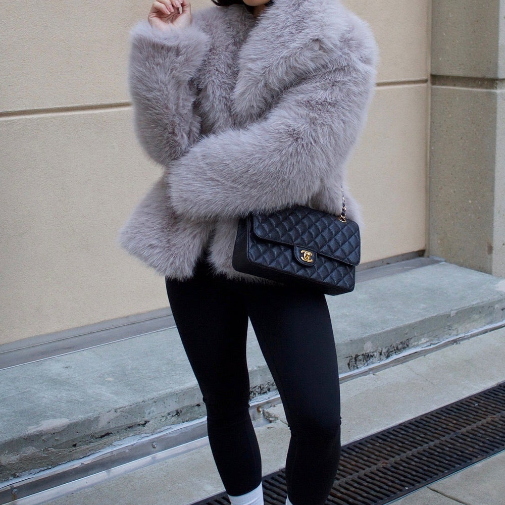 Kara Faux Fur Jacket - Gray