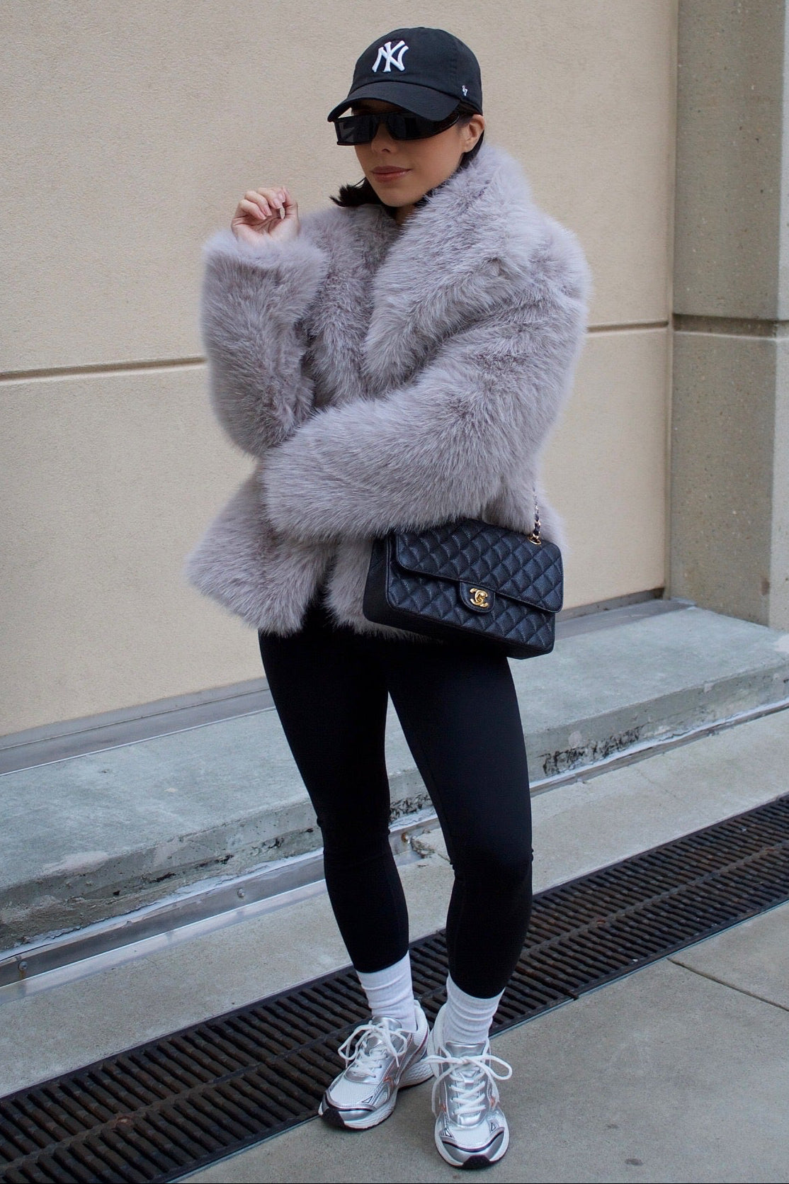 Kara Faux Fur Jacket - Gray