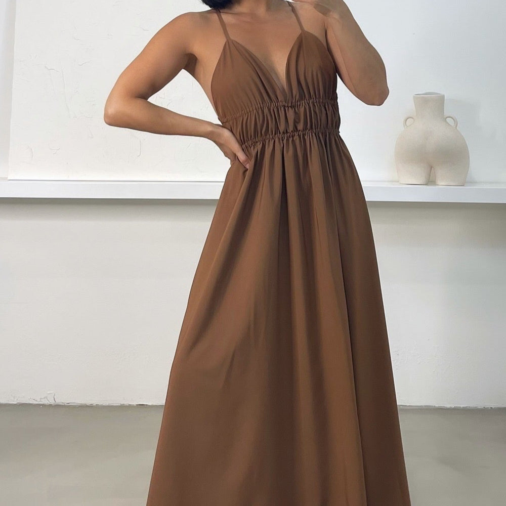 
                      
                        Grace Dress - Brown
                      
                    