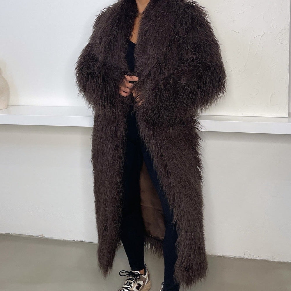 
                      
                        Sloane Faux Fur Coat - Brown
                      
                    