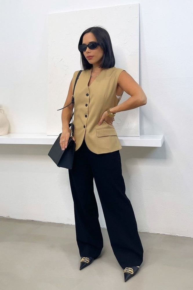 
                      
                        Bianca Blazer Vest - Khaki
                      
                    