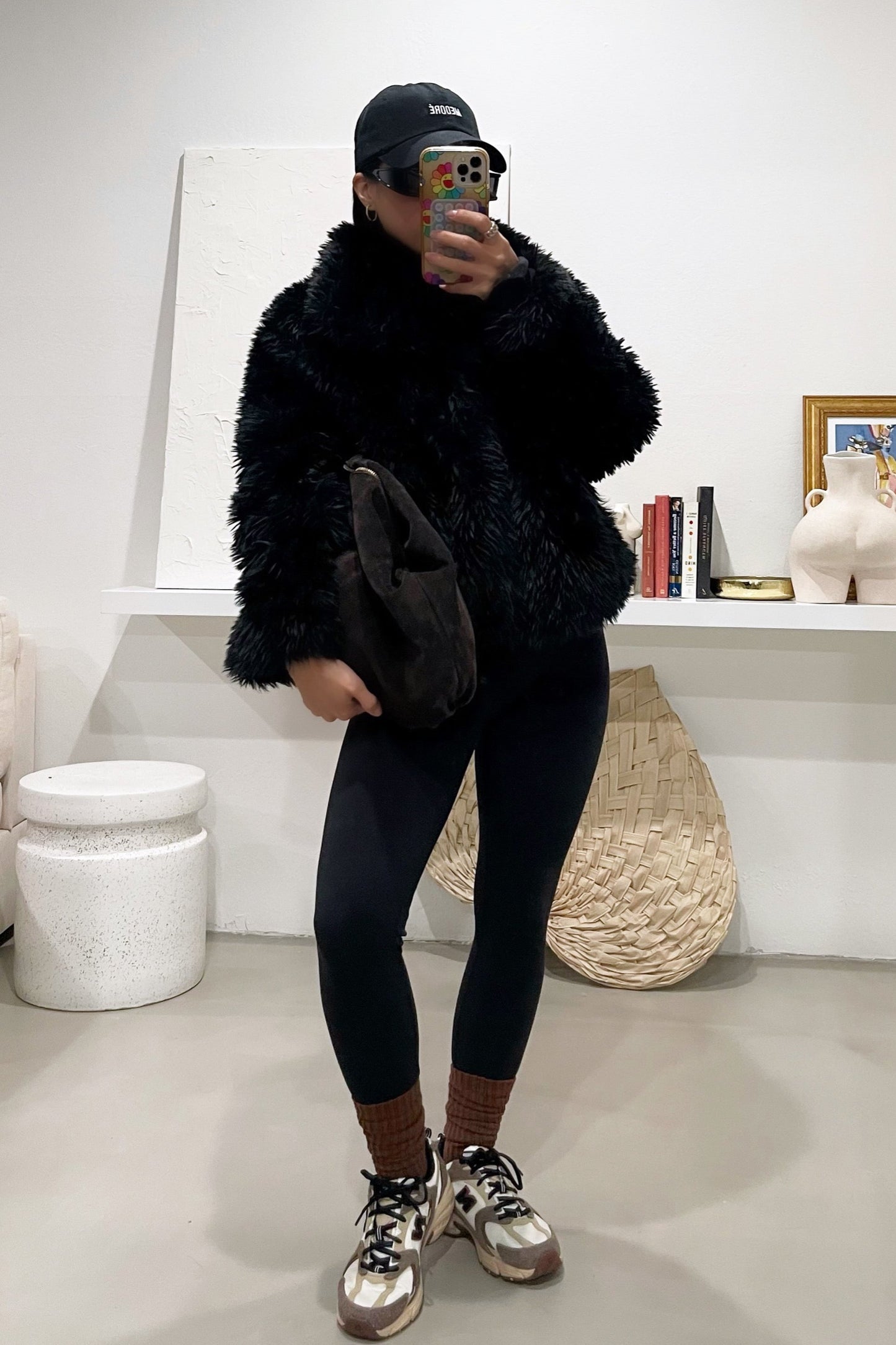 Aspen Faux Fur Jacket - Black