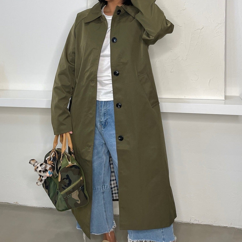 Mindy Trench Coat - Olive