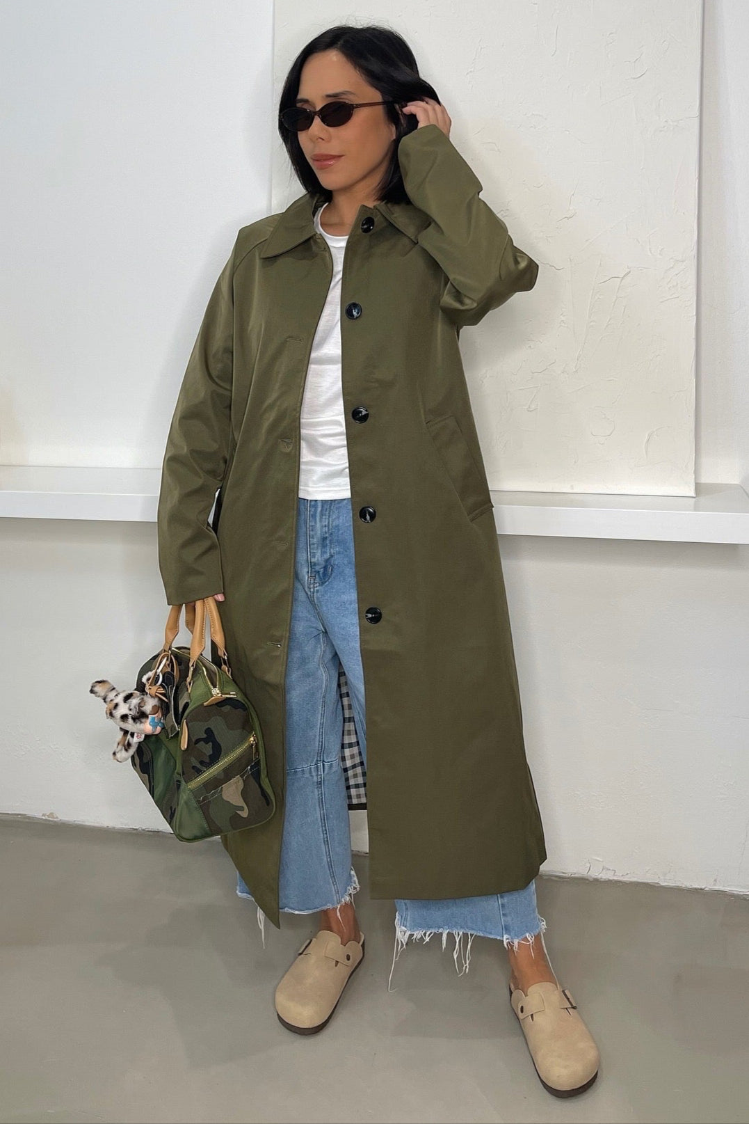 Mindy Trench Coat - Olive