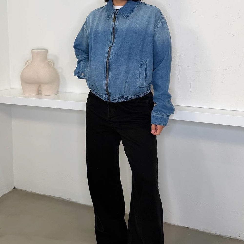 Gwen Bomber Jacket - Denim