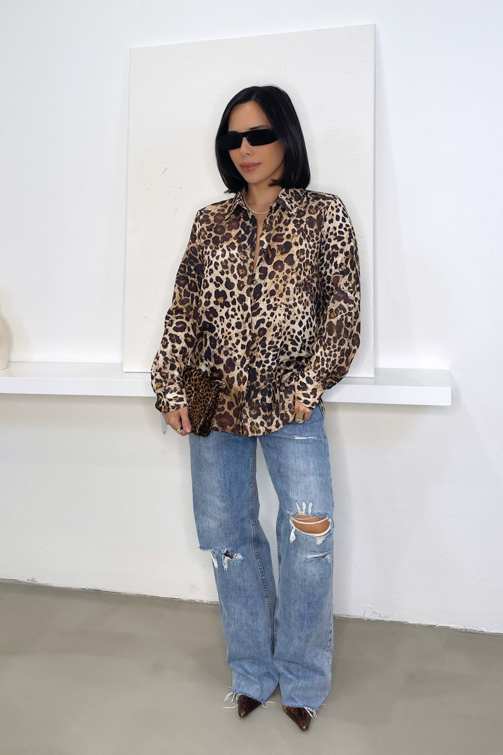 Gia Leopard Print Blouse - Leopard