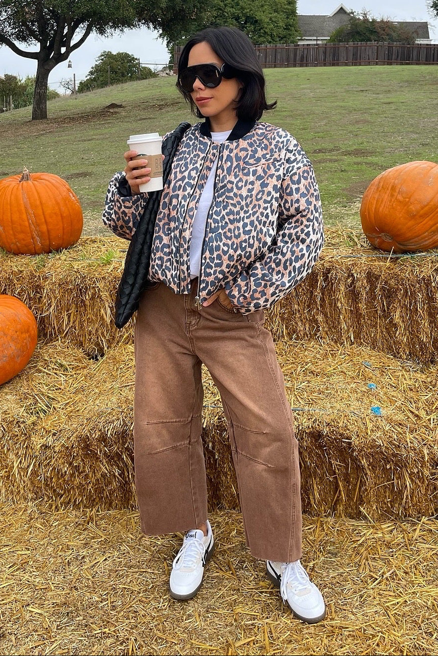 Rya Bomber Jacket - Leopard