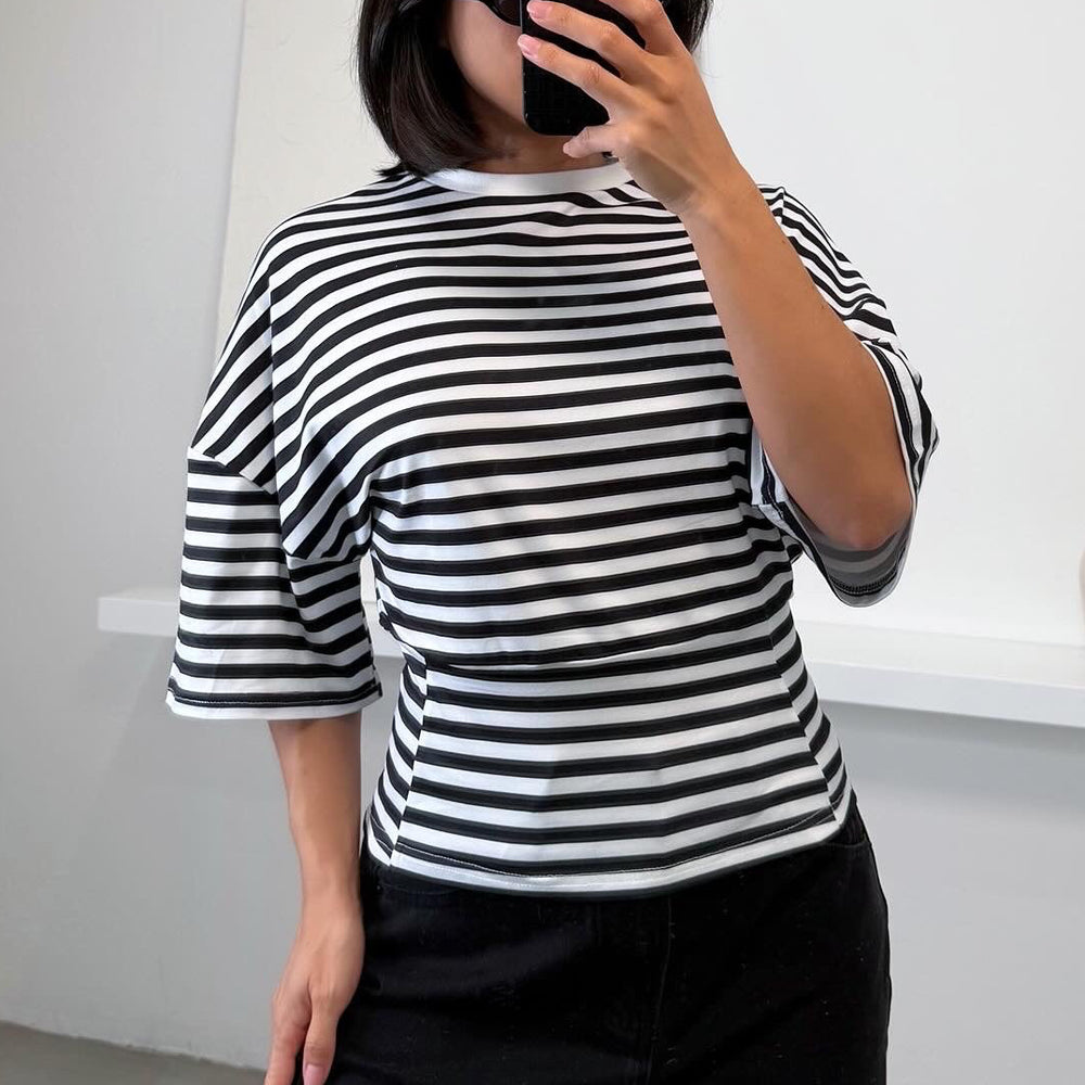 
                      
                        Chi Striped Tee - Black/White
                      
                    