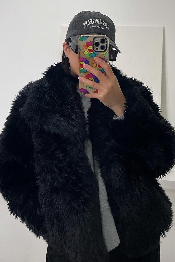 
                      
                        Aspen Faux Fur Jacket - Black
                      
                    