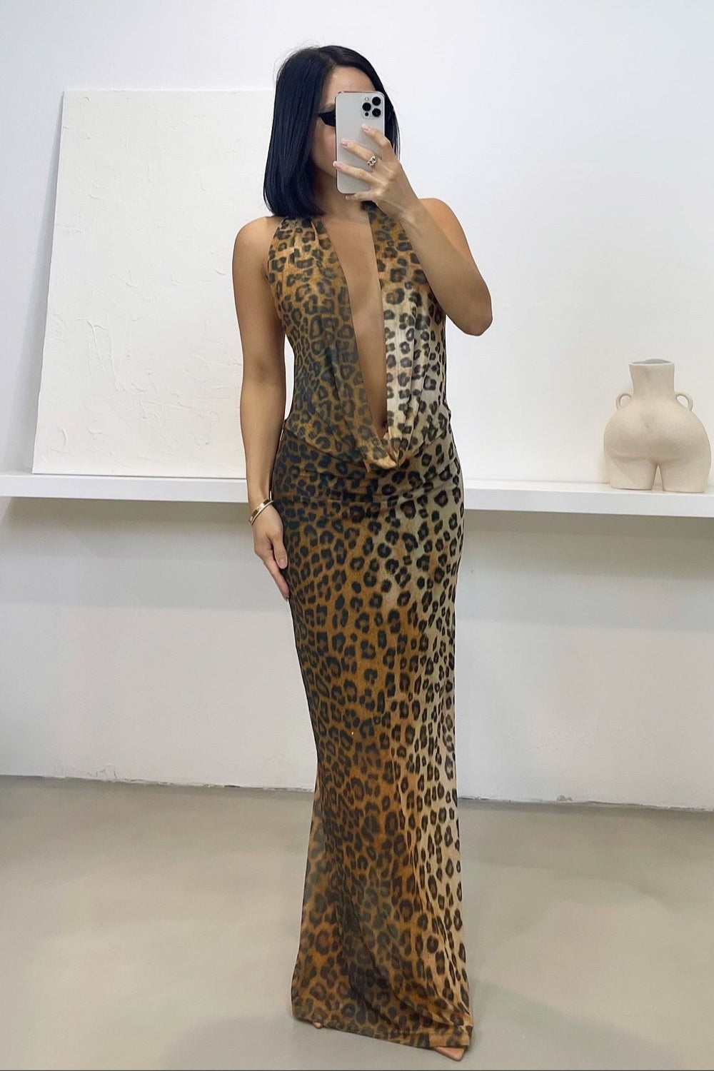 Savannah Mesh Dress - Leopard