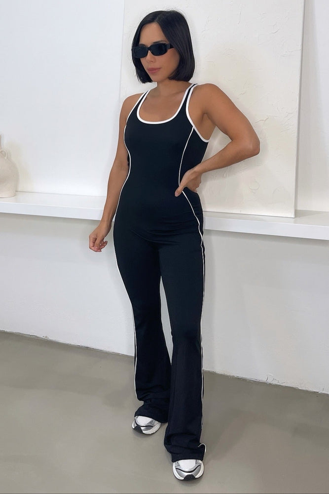 Jaleah Jumpsuit - Black/White