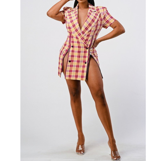 Load image into Gallery viewer, Blazer Dress (Pink)
