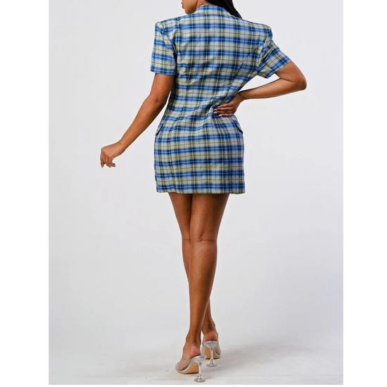Load image into Gallery viewer, Blazer Dress (Blue)
