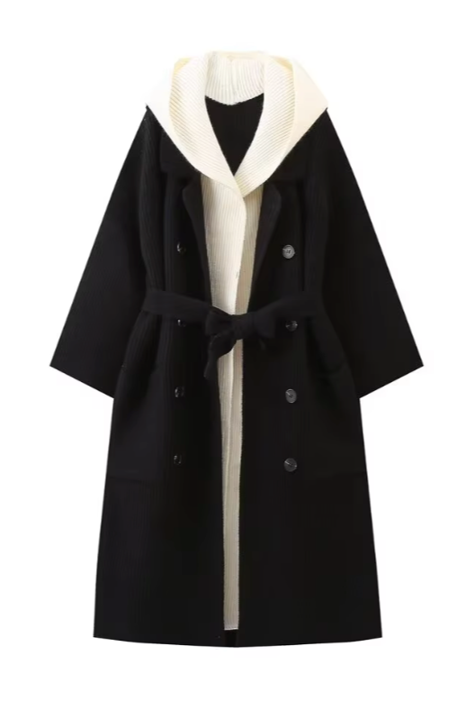 
                      
                        Mickey Cardigan Coat - Black/White
                      
                    