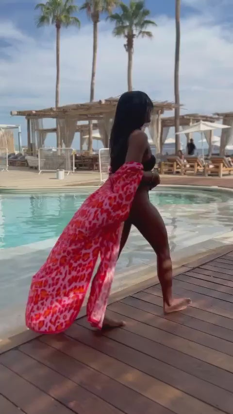 Load and play video in Gallery viewer, Leopard Kimono
