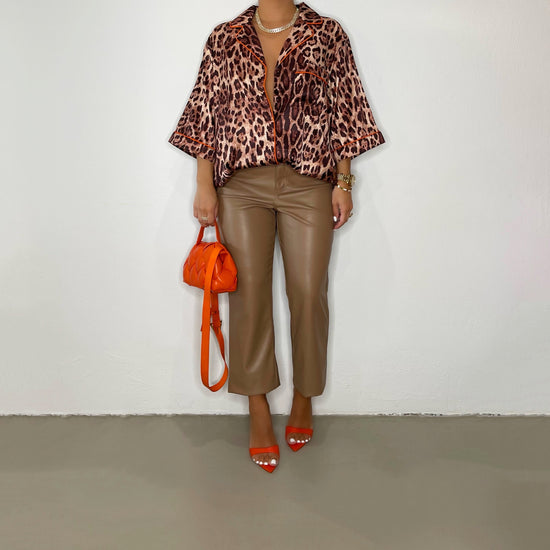 Faux Leather Ankle Pants - Trice Boutique